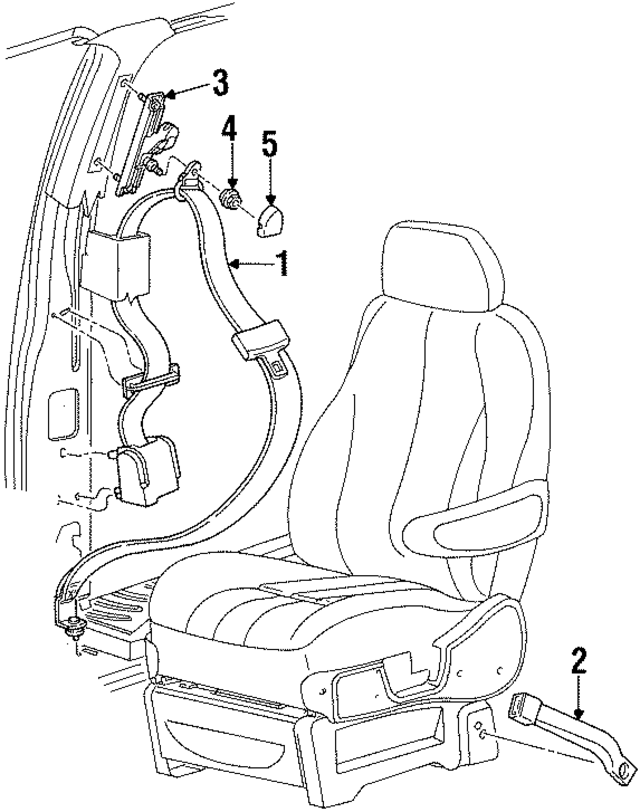 XF2Z1661202CCC - : Seat Belt Receptacle for Ford Image