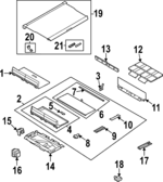 LR174587 - Body: 2022-2023 Land Rover Range Rover - Package Tray for Land Rover: Range Rover Image