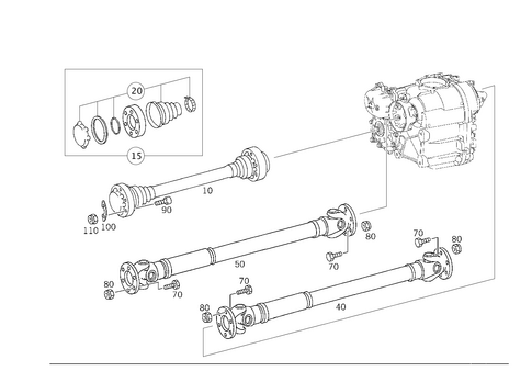 Propeller Shaft for 2012 Mercedes-Benz G550 #0