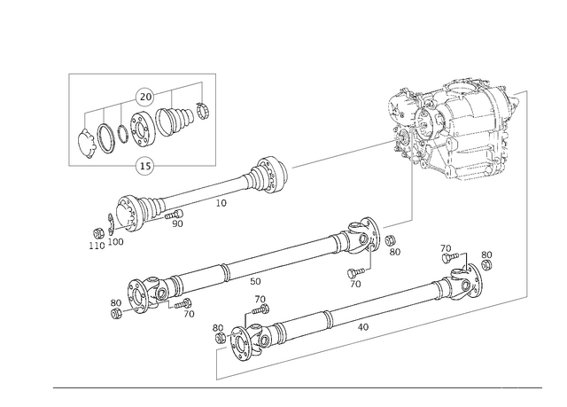 4639900020 - Propeller Shaft: Screw for Mercedes-Benz Image image