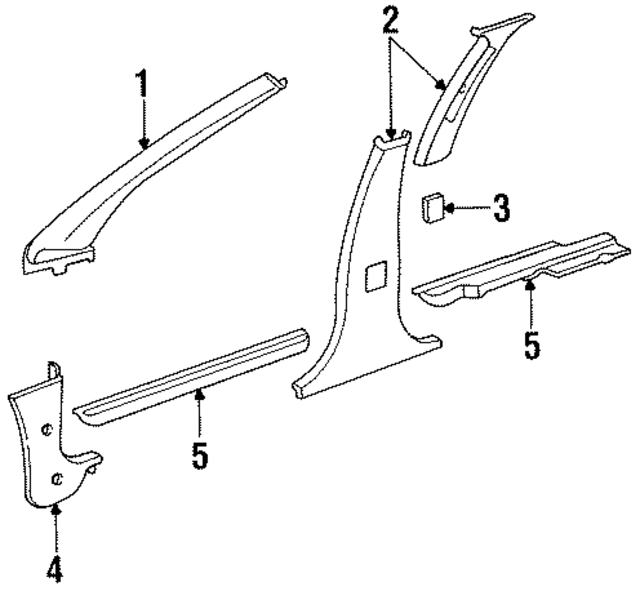 FF00DX9AC - Body: Body A-Pillar Trim Panel for Mopar Image