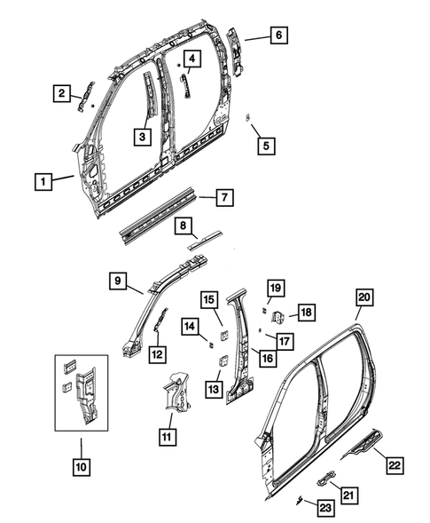 Aperture Panel, Pillar Supports and Cab Back  for 2023 Ram 2500 #0