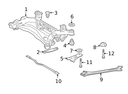 Suspension Mounting for 2011 Lexus GS450h #0
