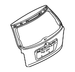 EGY16202XE - Body: Lift Gate for Mazda: CX-7 Image