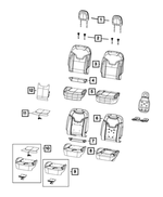 6GB45LT5AC - : Front Seat Cushion Cover, Left for Jeep: Compass Image