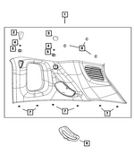 5US22DX9AD - Interior Trim: Quarter Trim Panel for Mopar Image