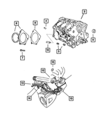 4654389AB - Engine 3.3L Six Cylinder: Crankshaft Rear Oil Seal Retainer for Chrysler: Pacifica, Town &amp; Country, Voyager | Dodge: Caravan, Grand Caravan | Jeep: Wrangler Image