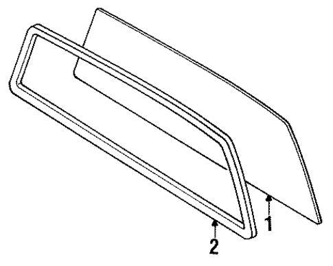 Glass & Hardware - Back for 1984 Toyota Pickup #1
