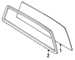 FB02675BTN - Body: Back Glass for Toyota: Pickup Image