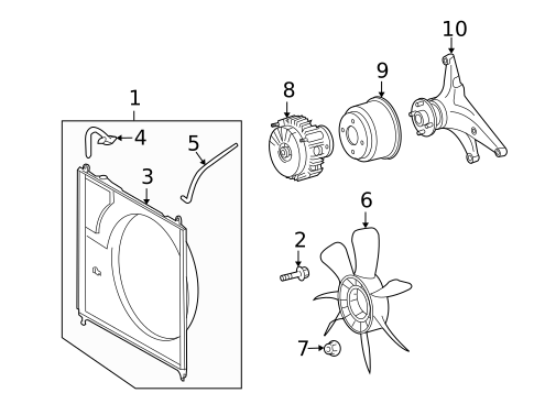 Cooling Fan for 2011 Toyota Tundra #0