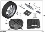 36116796144 - Wheels: Emergency Wheel, Light Alloy for BMW: 320i, 320iX, 328d, 328dX, 328i, 328iX, 335i, 335iX, 340iX, 428i, 428iX, 430i, 430iX, 435i, 435iX, 440i, 440iX, 528i, 528iX, 535d, 535dX, 535i, 535iX, 640i, 640iX, Hybrid 3, Hybrid 5, X1 28i, X1 28iX, X1 35iX Image image