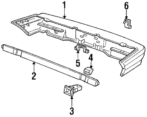 Bumper & Components - Rear for 1985 Honda Civic #1