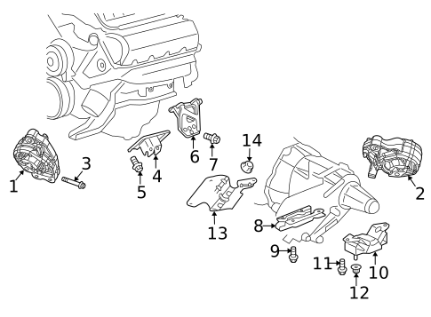 Engine & Trans Mounting for 2007 Dodge Durango #0