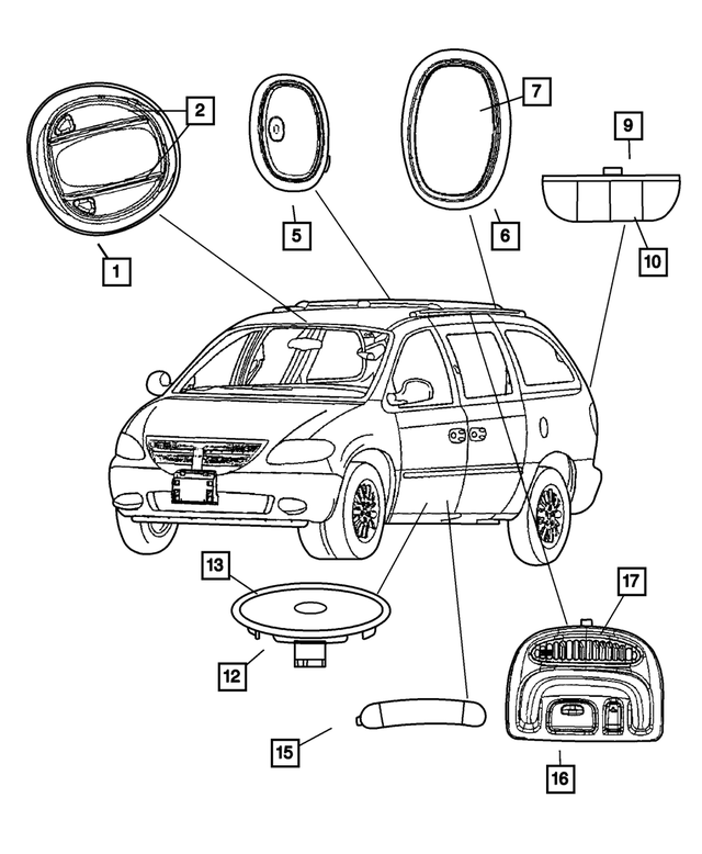 4685676AA - Electrical: Door Lamp for Mopar Image image