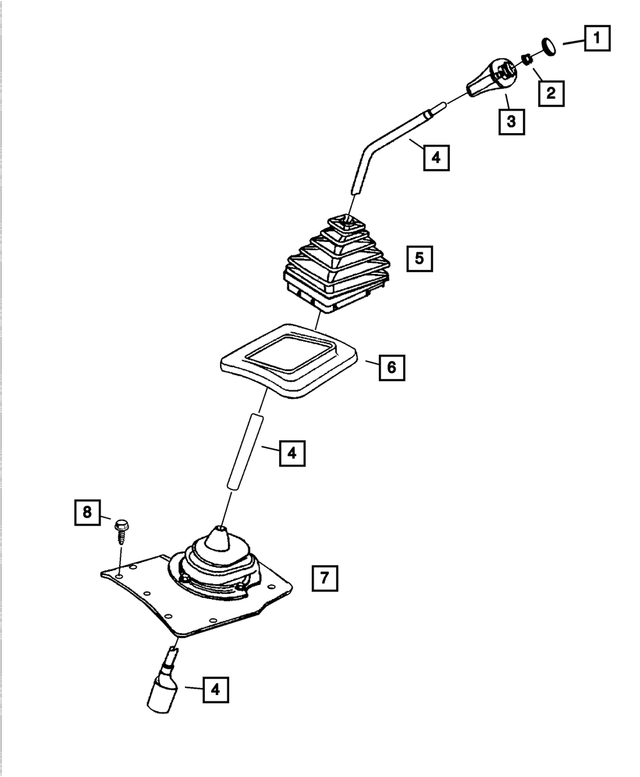 52109726AB - Manual Transmission 5 Speed: Gearshift Lever for Mopar Image