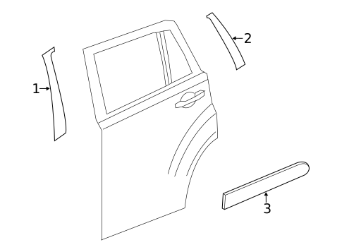 Exterior Trim - Rear Door for 2015 Jeep Compass #0