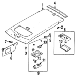 94447AC220MS - Body: Headliner for Subaru Image