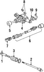 53550SF1004 - Steering: Steering Tie Rod End for Honda: Prelude Image