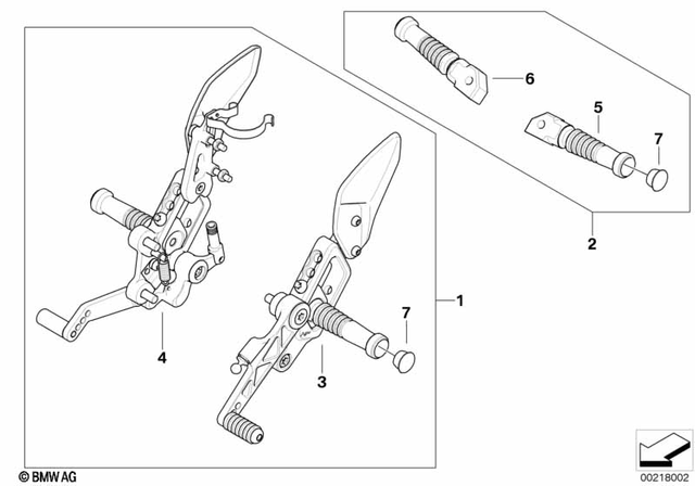 71607714633 - : Footrest Plate, Left for BMW-Motorrad Image