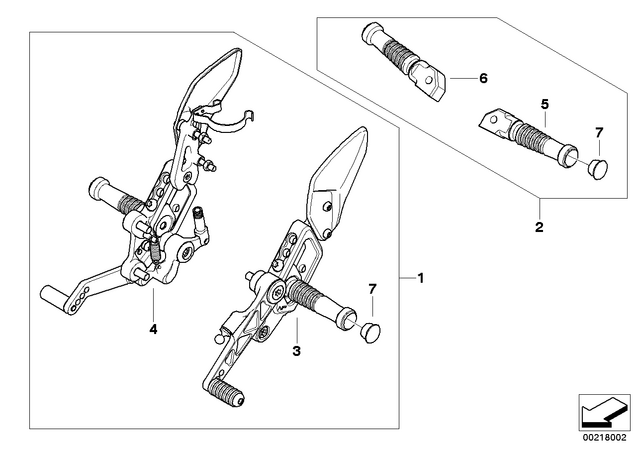 71607714633 - : Footrest Plate, Left for BMW-Motorrad Image