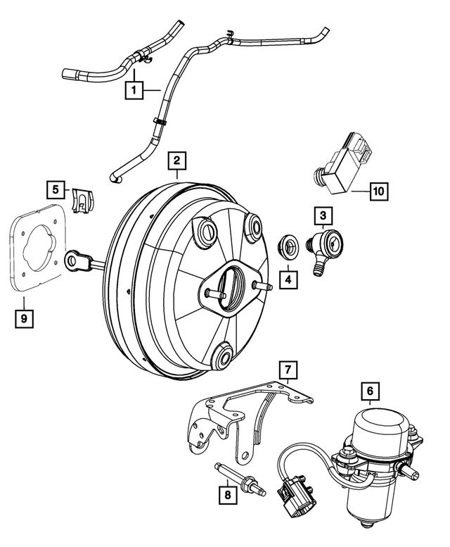 68067672AB - : Power Brake Booster for Mopar Image