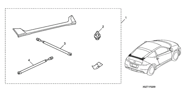 Spoiler, Tailgate for 2012 Honda CR-Z #0