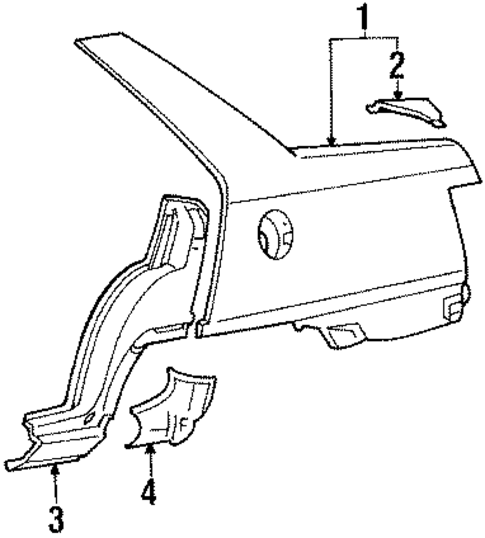 Quarter Panel & Components for 1988 Mitsubishi Mirage #0