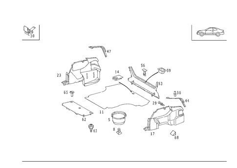Luggage Compartment Covering for 2002 Mercedes-Benz CLK430 #0