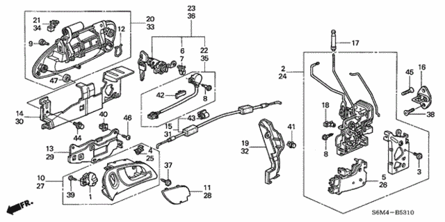 Door Locks - Outer Handle for 2005 Acura RSX #0