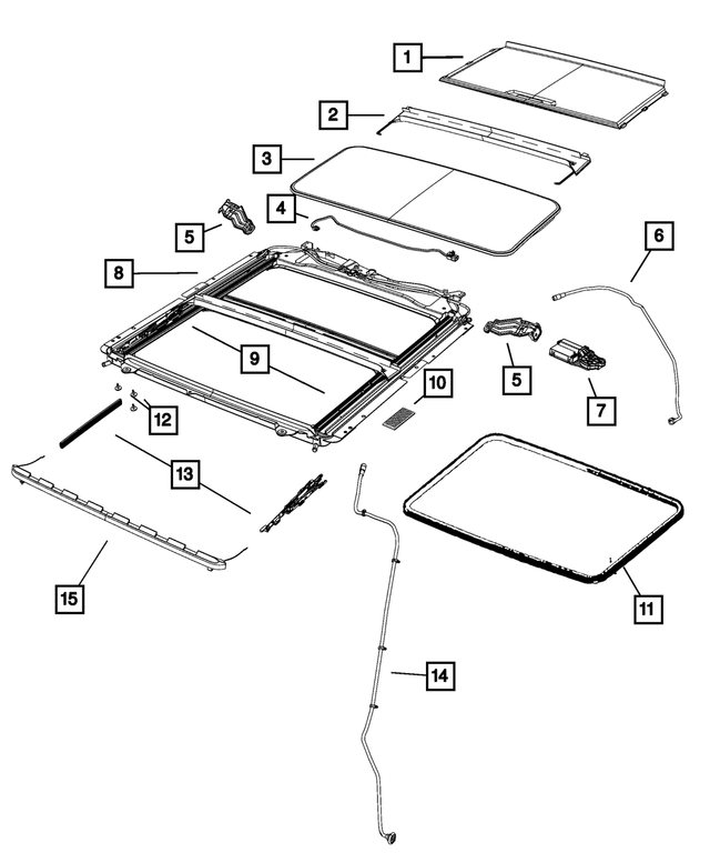 68049130AA - Body Sheet Metal Except Doors: Sunroof Frame Bracket, Right for Mopar Image