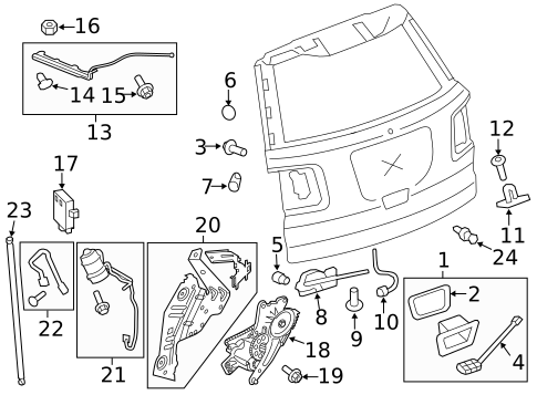 Liftgate for 2017 GMC Acadia Limited #1