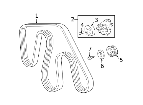 Belts & Pulleys for 2007 Toyota 4Runner #0