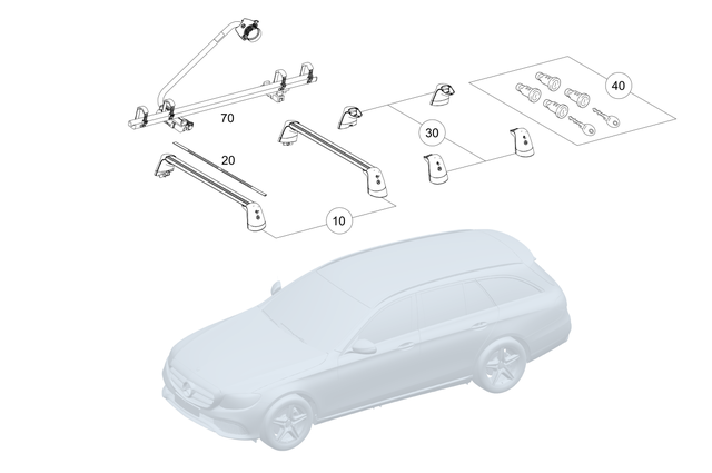 2048900033 - Roof Carrier Systems: Locking Set for Mercedes-Benz Image
