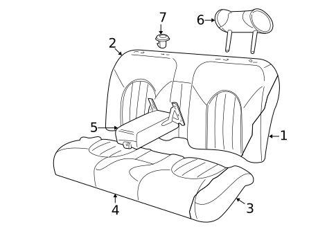 Rear Seat Components for 2003 Jaguar XJR #2