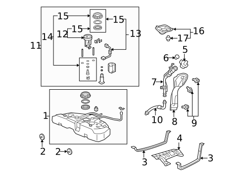 Fuel System Components for 2013 Acura TL #0