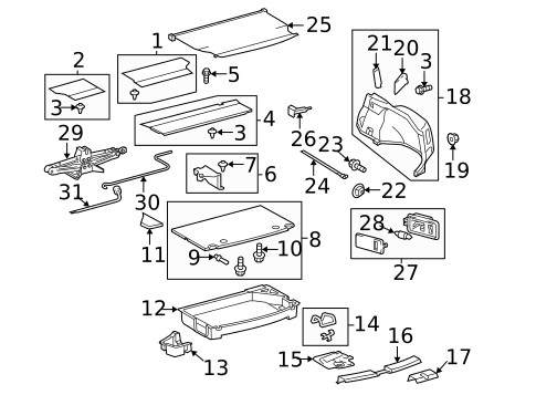 Interior Trim - Rear Body for 2015 Toyota Prius #0