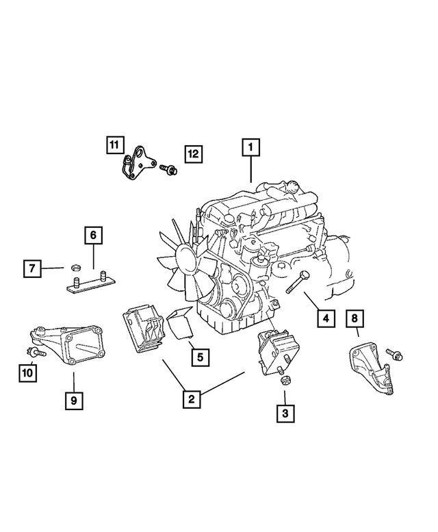 5103988AA - : Engine Support, Right for Mopar Image