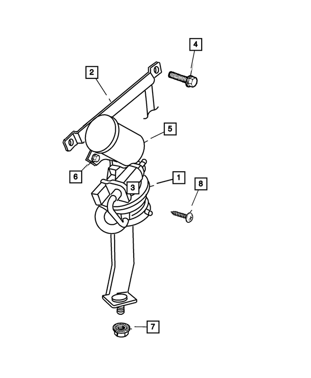 4897709AA - Emission Systems: Ldp/dcp And Filter Bracket Package for Mopar Image image