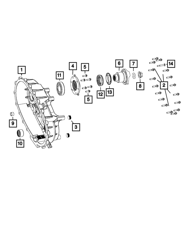 « 68088046AA – NV241; Transfer Case : Arrière De Boîte De Transfert Carter pour Mopar Image »