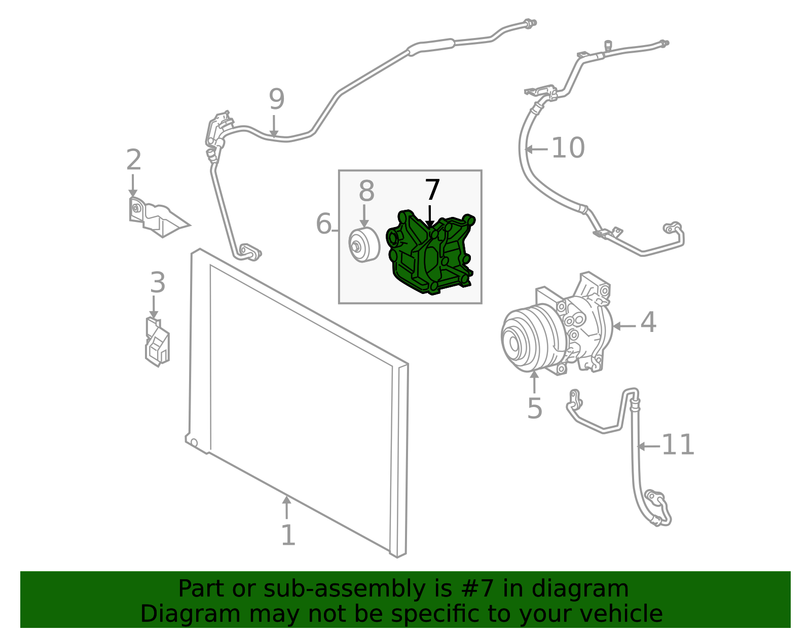 88345 R0000 88345-04010 - A/C Compressor Bracket 2005-2015 Toyota Tacoma | Longo ...