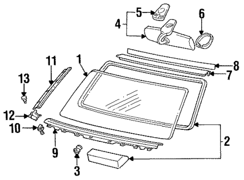 Reveal Moldings for 1995 Nissan Pathfinder #0