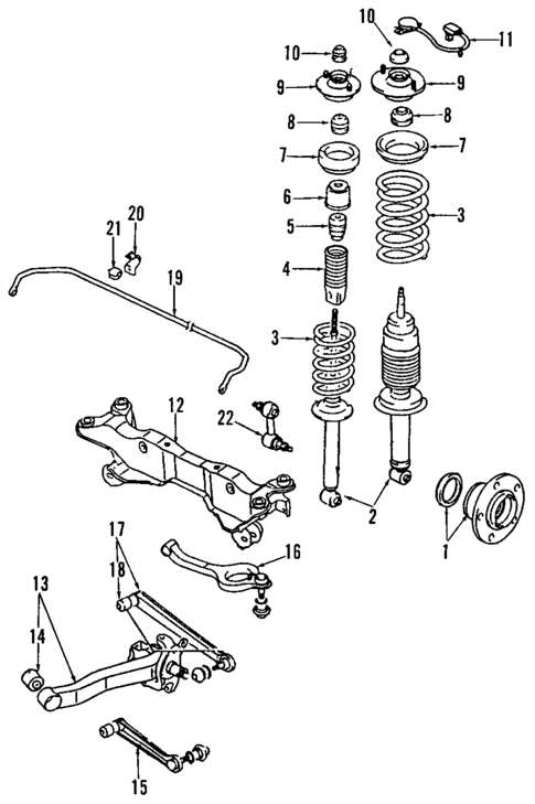 Rear Suspension for 1994 Mitsubishi Diamante #0