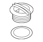 2Q0121321A - Cooling System: Reservoir Cap for Volkswagen: Arteon, Atlas, Atlas Cross Sport, Beetle, e-Golf, Golf, Golf Alltrack, Golf R, Golf SportWagen, GTI, ID. Buzz, ID.4, Jetta, Passat, Taos, Tiguan, Tiguan Limited Image