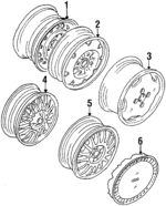893601025HZ7P - Suspension: Wheel, Steel for Audi: 80, 80 Quattro, 90, 90 Quattro, Coupe Quattro Image
