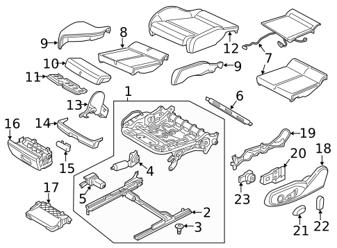 Front Seat Components for 2021 Audi TTS Quattro #1