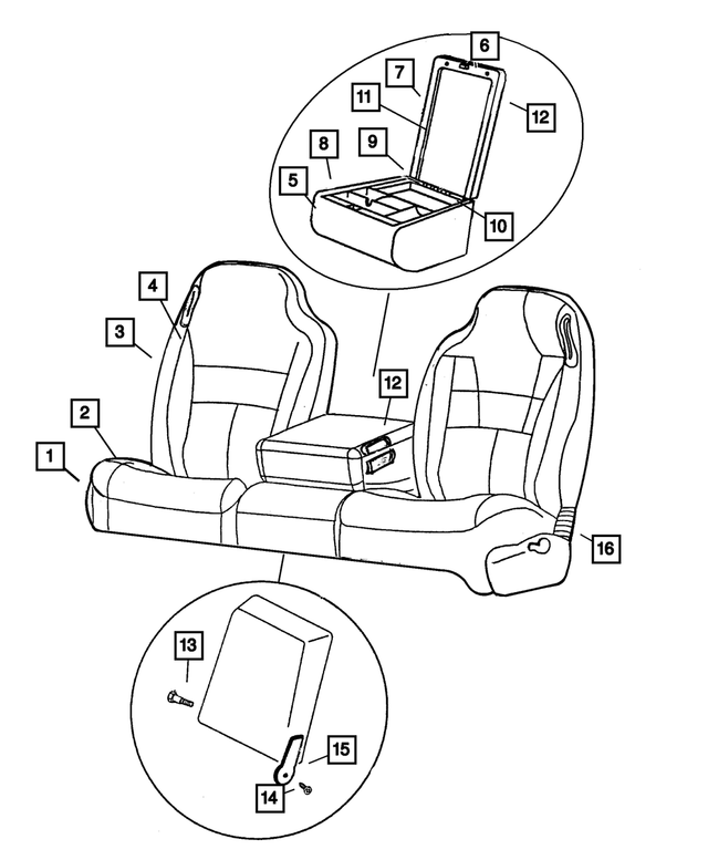 5278456AA - Interior Trim: Armrest Lid Liner for Mopar Image