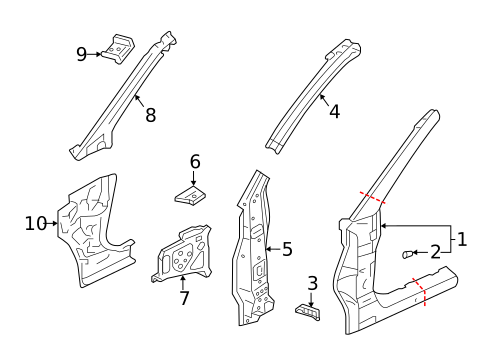 Hinge Pillar for 2018 Mitsubishi Outlander #0