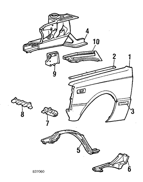 Fender for 1984 Toyota Starlet #0