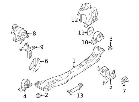 Engine & Trans Mounting for 2002 Nissan Sentra #1