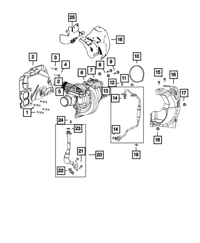 68426519AC - Engine: Turbocharger Gasket for Mopar Image image